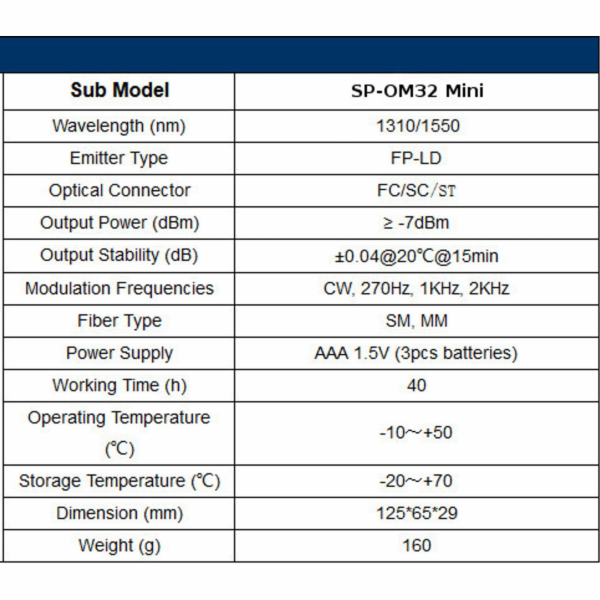 Spacetronik LASEROVÝ ZDROJ SVĚTLA SP-OSM32/MINI 1310 / 15...