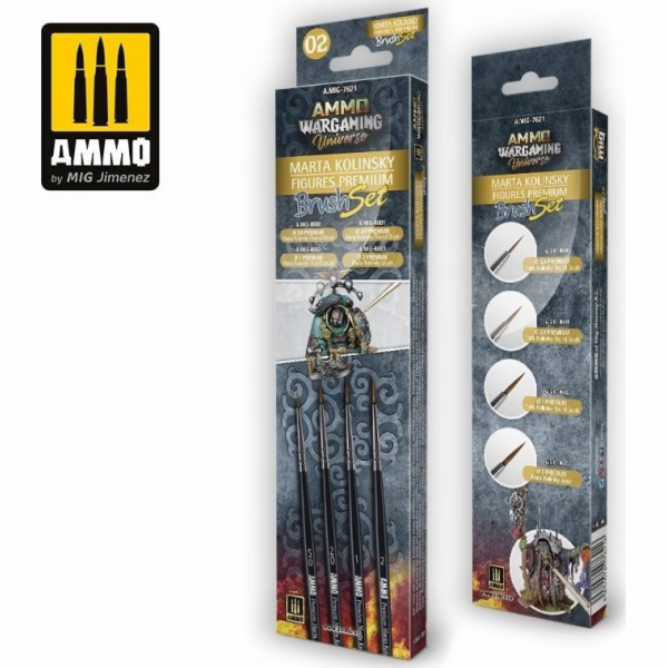 Vallejo Ammo: Wargaming Universe - Sada prémiových štětců...