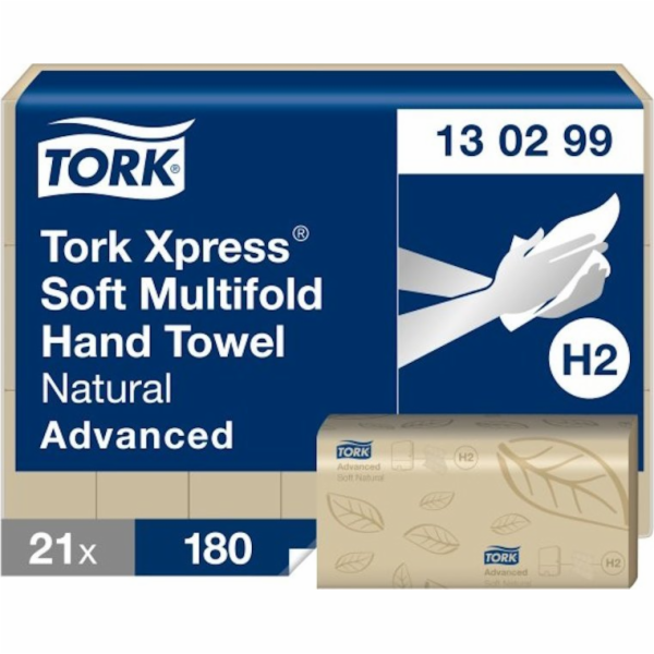 Tork  Xpress - Měkký třípanelový ručník, přírodní - Advanced
