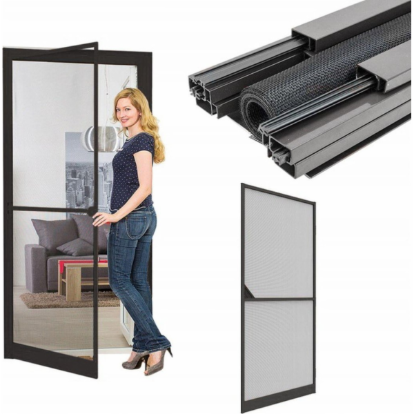 EASY LIFE ALU SÍŤKA NA KOMÁRY 100X215 ANTRACIT BASIC PLUS
