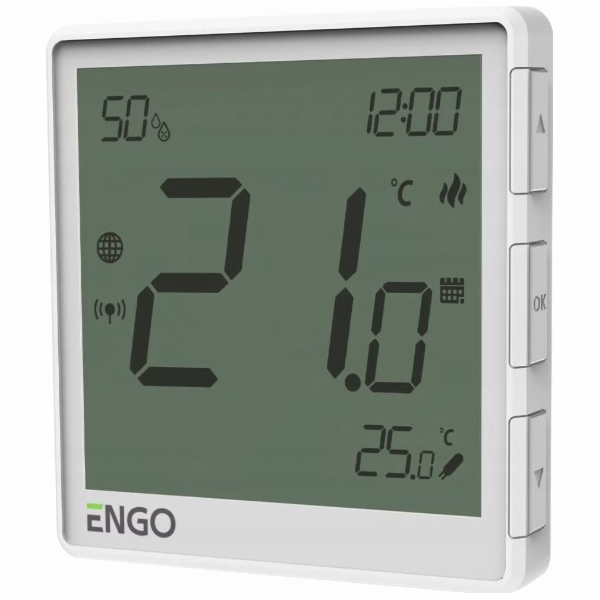 Engo  pod omítku, online regulátor teploty ZigBee 230V, b...