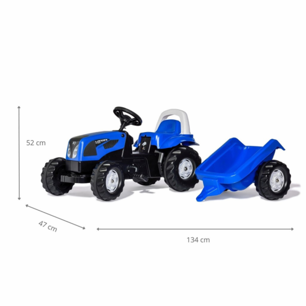 Šlapací traktor s vlečkou Rolly Kid Landini modrý