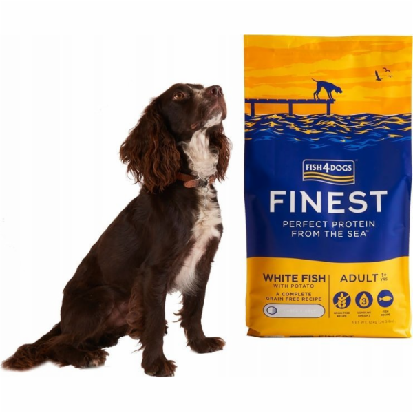 FISH4DOGS Finest Ocean White fish M/L - suché krmivo pro ...