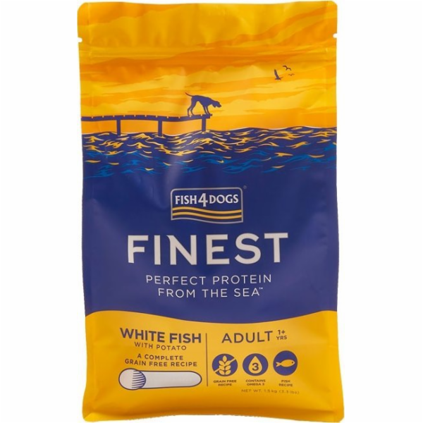 FISH4DOGS Finest Ocean White fish S - suché krmivo pro ps...