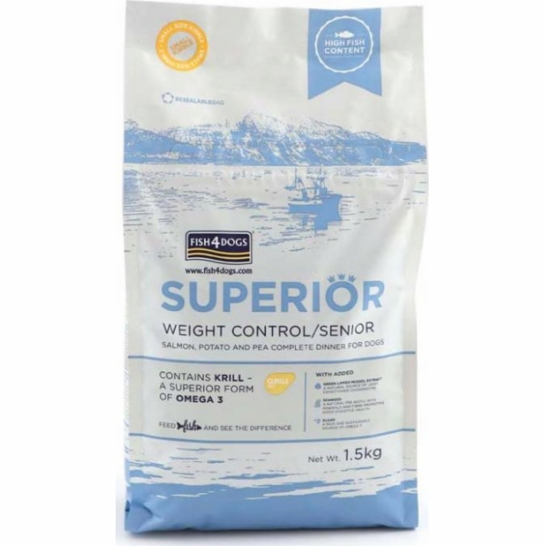 FISH4DOGS Superior Senior Medium Complete Salmon - suché ...