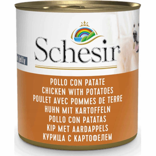 SCHESIR Chicken with potatoes in jelly - vlhké krmivo pro...