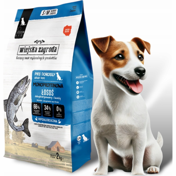 WIEJSKA ZAGRODA Monoprotein Salmon - suché krmivo pro psy...