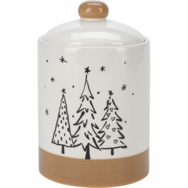 Sada ve vánoční krabičce, 0,5l, hnědá/bílá/černá