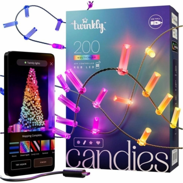 Twinkly Candies LED osvětlení vánočního stromu TWKC200RGB...