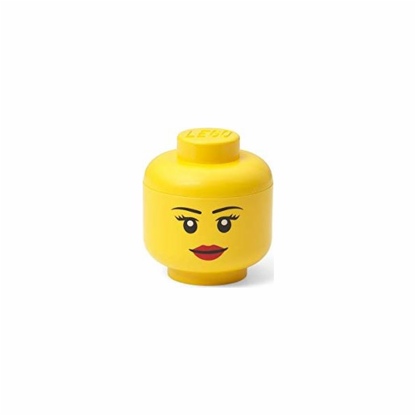 LEGO úložná hlava "Girl", mini, úložný box"