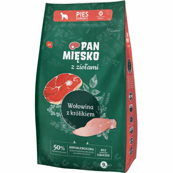 PAN MIESKO s bylinkami Hovězí maso s králíkem M - sušené ...