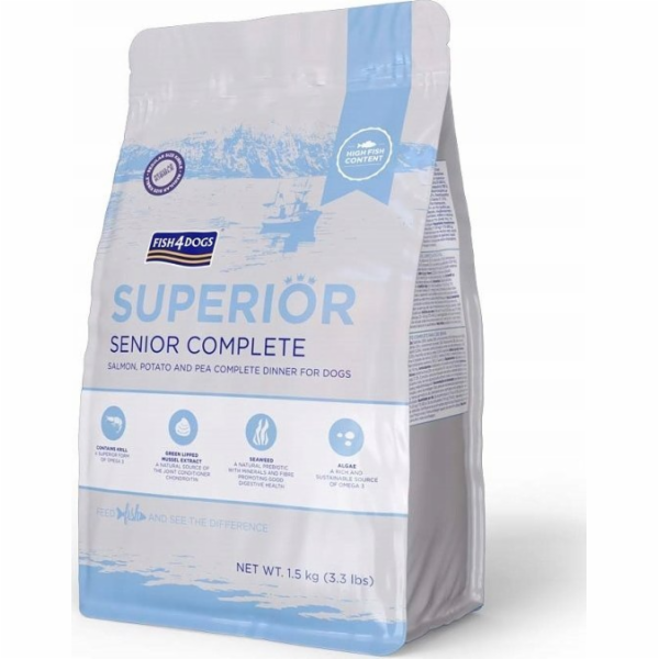 FISH4DOGS Superior Senior S Salmon - suché krmivo pro psy...