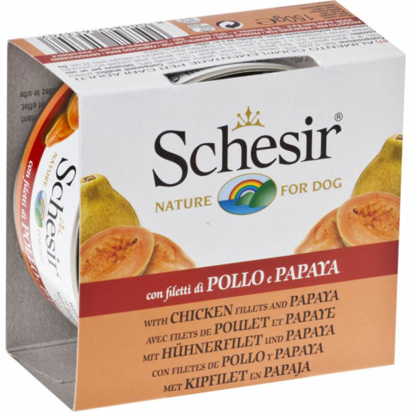 SCHESIR Chicken with papaya in jelly - vlhké krmivo pro p...