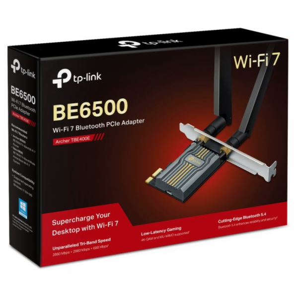 Síťová karta TP-Link Archer TBE400E BE5760 WiFi 7, PCI-e,...