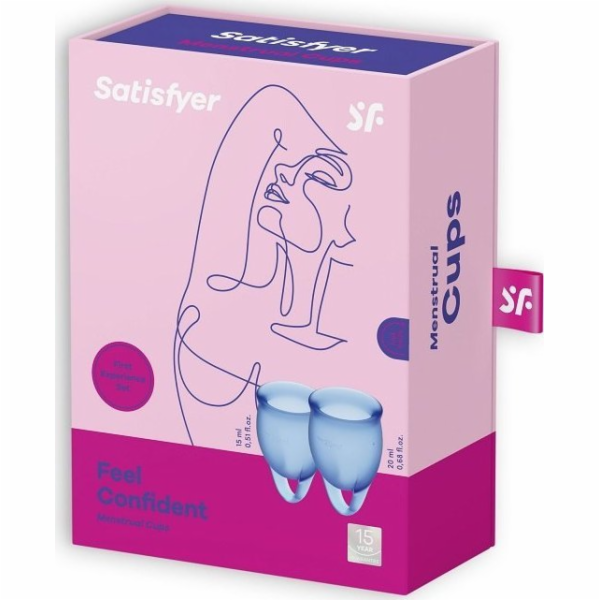 Menstruační kalíšek Feel confident Satisfyer (modrý)