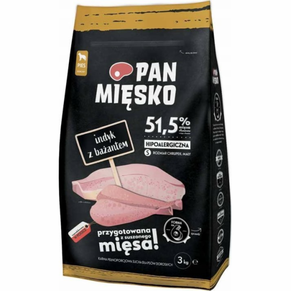 PAN MIESKO  Králík s bažantem S - suché maso pro psy - 9 kg
