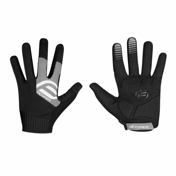 FORCE MTB POWER rukavice, černo-šedé vel.XL