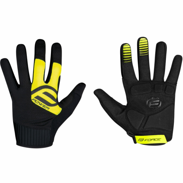 FORCE MTB POWER rukavice, černo-fluo vel.XL