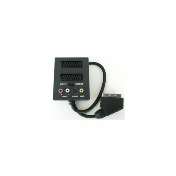PremiumCord Adapter SCART/M-2xSCART+3xCINCH+Switch IN/OUT