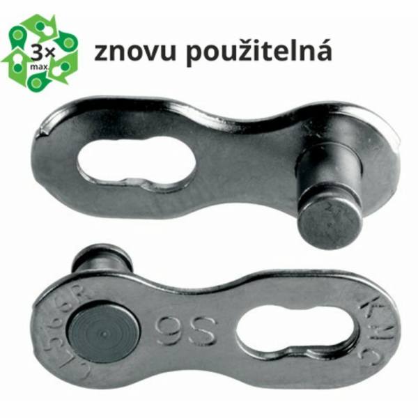 Spojka řetězu KMC 9 speed EPT povrch, šedý, balení 2 ks