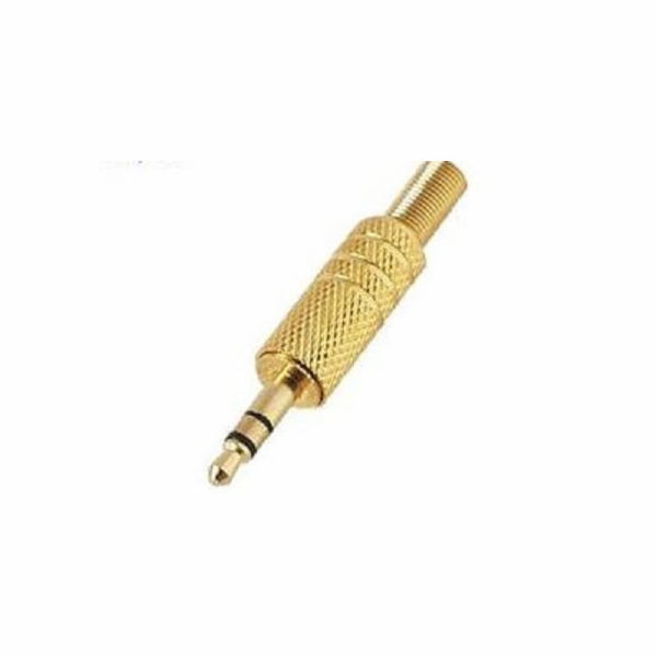 Stereo jack 3,5mm M celý zlatý