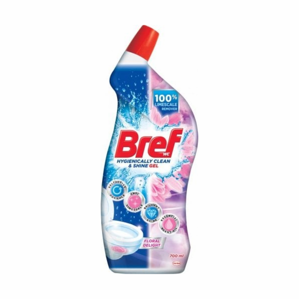 Bref WC čistič Hygiene Gel Floral 700ml