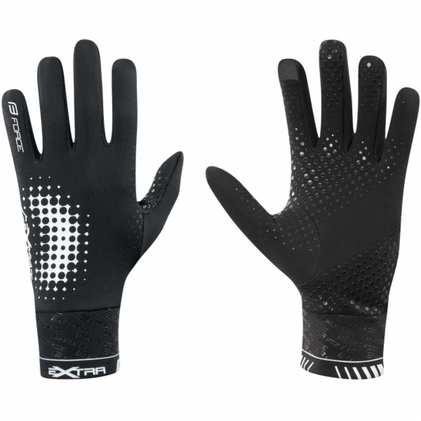 FORCE EXTRA jaro-podzim rukavice, černé vel.M