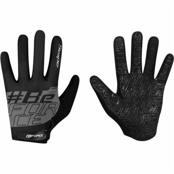 FORCE MTB SWIPE letní rukavice, černo-šedé vel.M