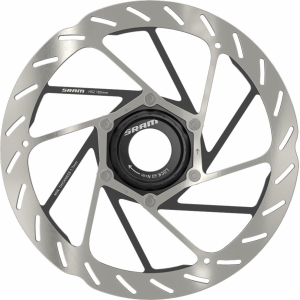 Sram HS2 Centerlock 180 mm stříbrná SRAM KOTOUČ HS2 180MM...