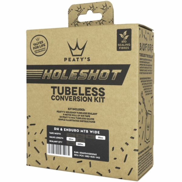 Bezdušový set PEATY S HOLESHOT TUBELESS CONVERSION KIT 35...