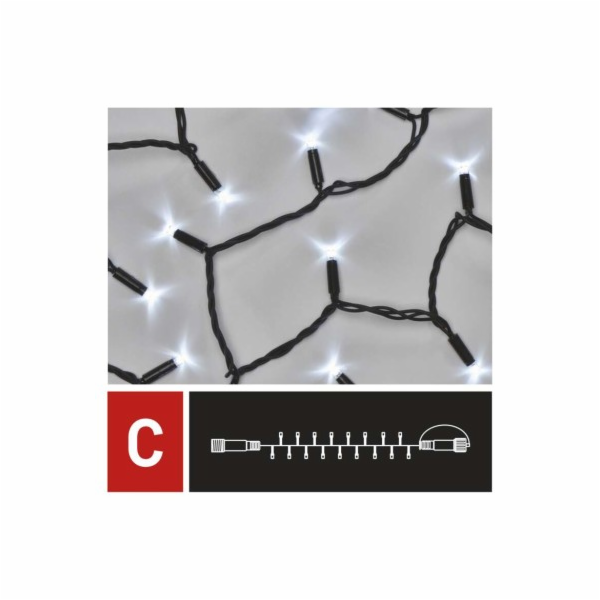 Profi LED spojovací řetěz černý, 10 m, venkovní i vnitřní...