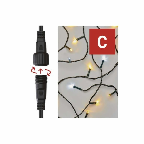 Standard LED spojovací vánoční řetěz, 10 m, venkovní, tep...