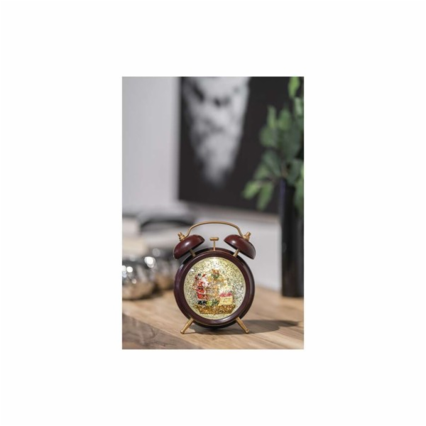 LED dekorace – vánoční sněžítko budík, 19 cm, 3x AA, vnit...