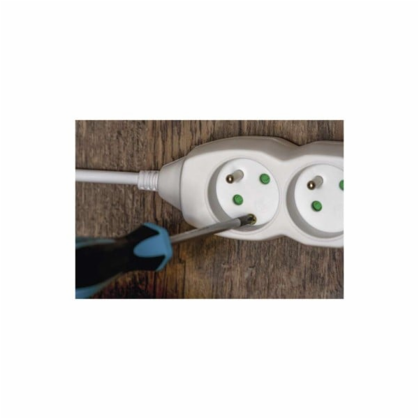 Prodlužovací kabel 7 m / 5 zásuvek / bílý / PVC / 1,5 mm2