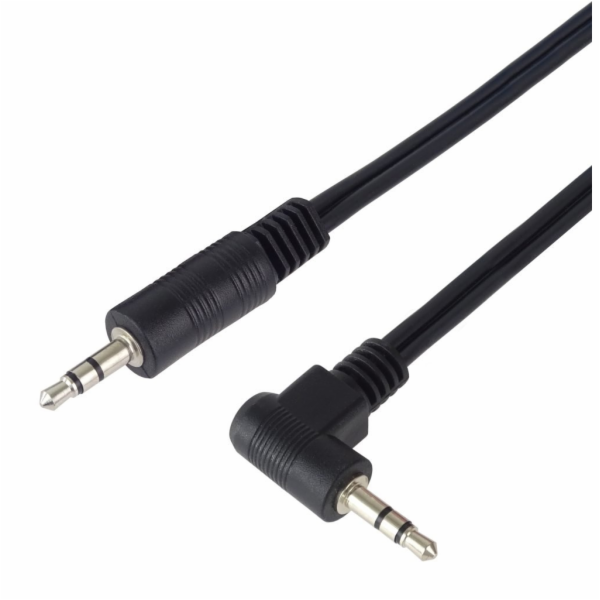 Kabel Jack 3.5mm - 3,5mm konektor 90° M/M 3m