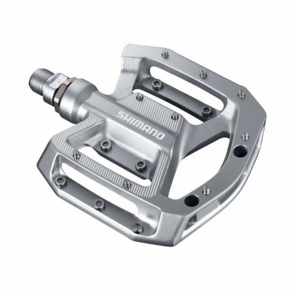 Pedály SHIMANO PD-GR500 bez zarážek a odrazek - stříbrné
