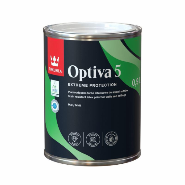 VODNÉ AKRYLOVÉ BARVY OPTIVA MATNÝ 5 BA 0,9L