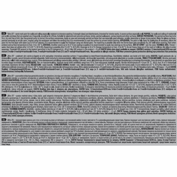 Disperzní barva Pentacolor Ultra 20, bílá, 1l