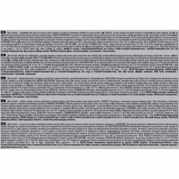 Základ fasádní barvy Pentacolor Ultra Facade, 3l
