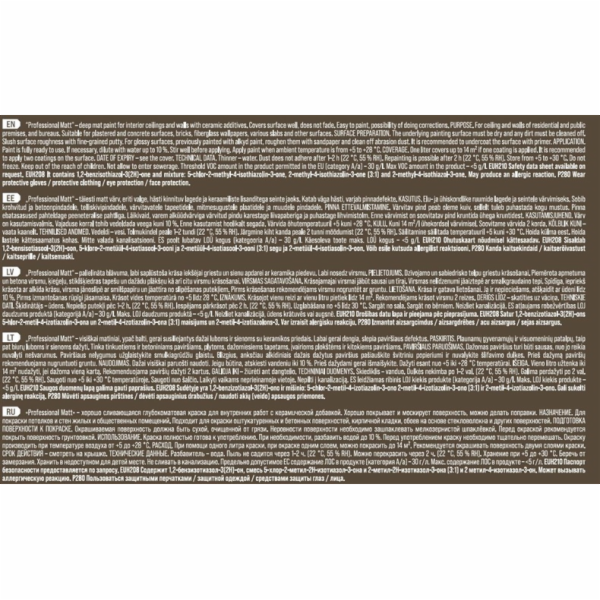 Disperzní barva Pentacolor Professional Matt, bílá, 1l