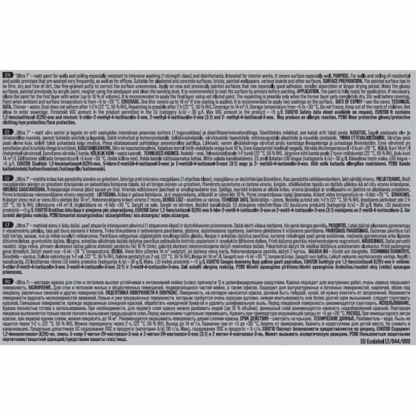 Disperzní barva Pentacolor Ultra 7, bílá, 1l