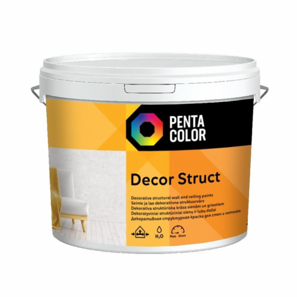 Disperzní texturovaná barva Pentacolor Decor, bílá, 3l