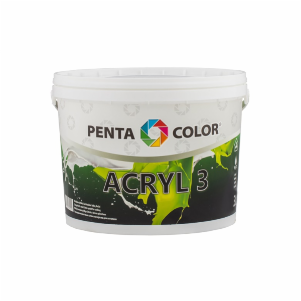Disperzní barva Pentacolor Acryl 3, bílá, 3l