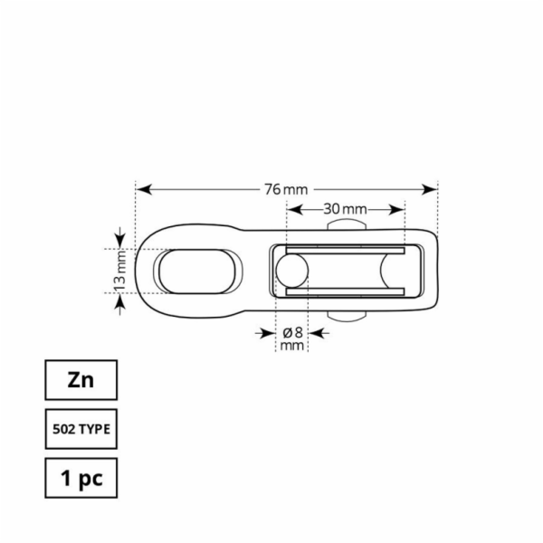 Zvedací kladka Haushalt, 502, 1DD, 30 mm