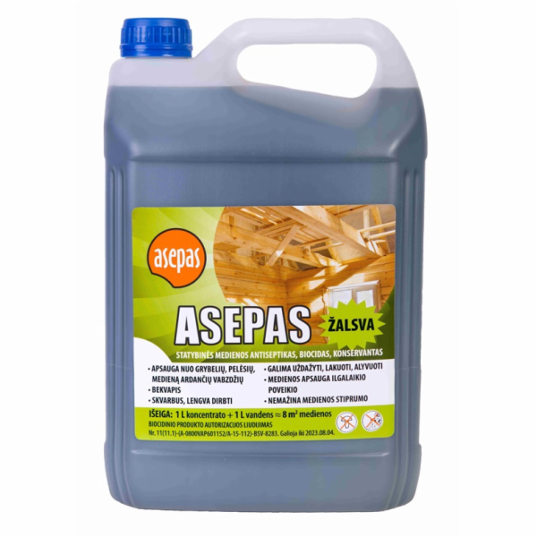 ANTISEPTICKÝ ASEP ZELENÝ 5L