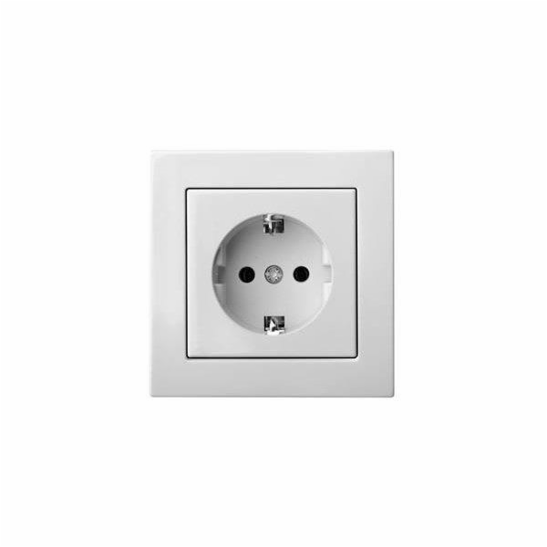 Zásuvka LIREGUS EPSILON, s ven., barva bílá