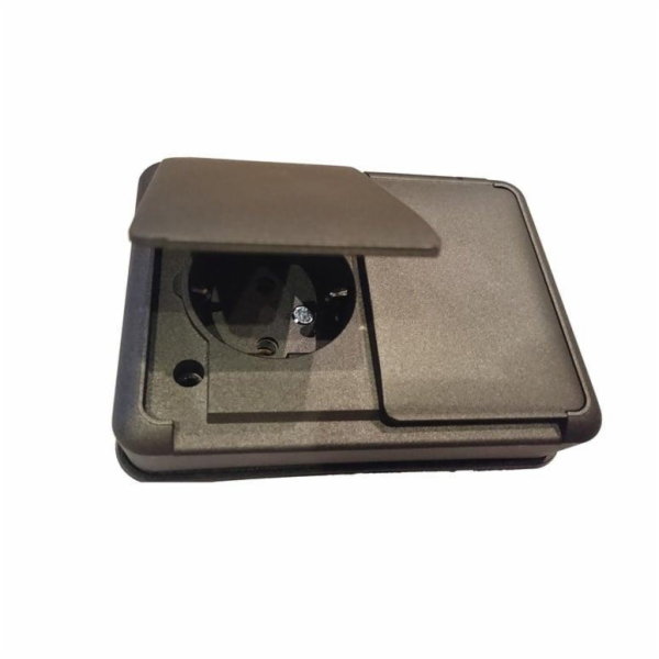 Dvojitá zásuvka LIREGUS HERMI, černá sp., IP44