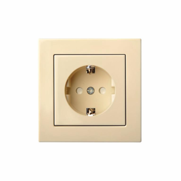 Zásuvka LIREGUS EPSILON, s ven., barva písková