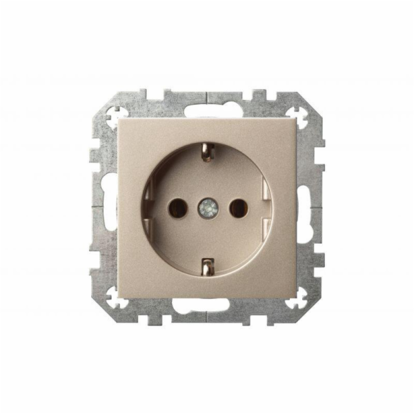 Zásuvka LIREGUS EPSILON, s ven., barva champagne