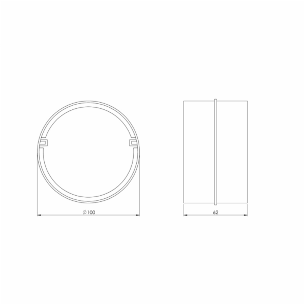 Větrací rozpěrka EUROPLAST AS100, D100